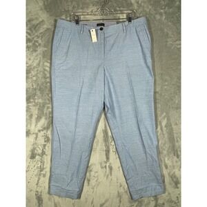 Talbots Relaxed Chino Pants Women 16 Light Blue Cotton Ankle Length 54710627 NEW